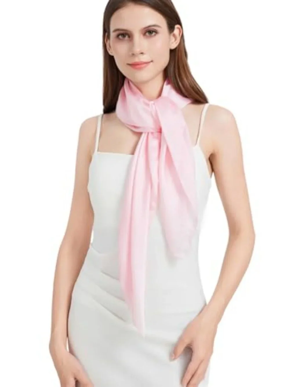 100% Mulberry Silk 35'' Square Head Scarf for Hair Wraps & Neck Ties